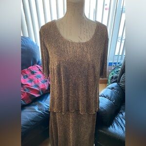 Gold Glittery Dress for Christmas